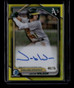 2024 Bowman Chrome Autographs Yellow Refractor CPAJWI Jacob Wilson RC Auto 46/75