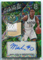 2016-17 Spectra Rising Stars Neon Green Malcolm Brogdon Rookie Patch Auto 19/25