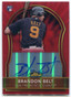 2011 Finest Rookie Autographs Red Refractor 66 Brandon Belt Rookie Auto 7/25