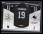 2011-12 Titanium Third Sweaters Autographs 5 Joe Thornton Dual Jersey Auto 4/25