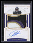 2019 Panini National Treasures Signatures Gold Justice Hill RC Patch Auto 10/10