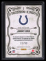 2010 Panini Threads Gridiron Kings Autographs 5 Jimmy Orr Auto 22/50