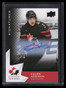 2020-21 UD Team Canada Juniors Autographs Black 25 Calen Addison Rookie Auto 3/5