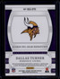 2024 National Treasures Gear Signatures Dallas Turner RC Dual Jersey Auto 71/99