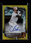 2025 Bowman Chrome Draft Autographs Yellow Refractor Caden Bodine RC Auto 9/75