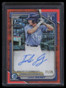 2024 Bowman Chrome Orange Shimmer Refractor Jared Dickey Rookie Auto 11/25