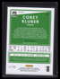 2020 Donruss Optic Teal Velocity Refractor 109 Corey Kluber 11/35