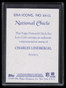 2009 Topps National Chicle Era Icons Relics CL Charles Lindbergh Stamp