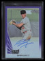 2019 Leaf Metal Draft '90 Throwback Purple ltgl1 Gavin Lux Rookie Auto 1/25