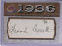 2008 Upper Deck Timeline Frank Crosetti Cut Autograph auto #D17/18 *65178
