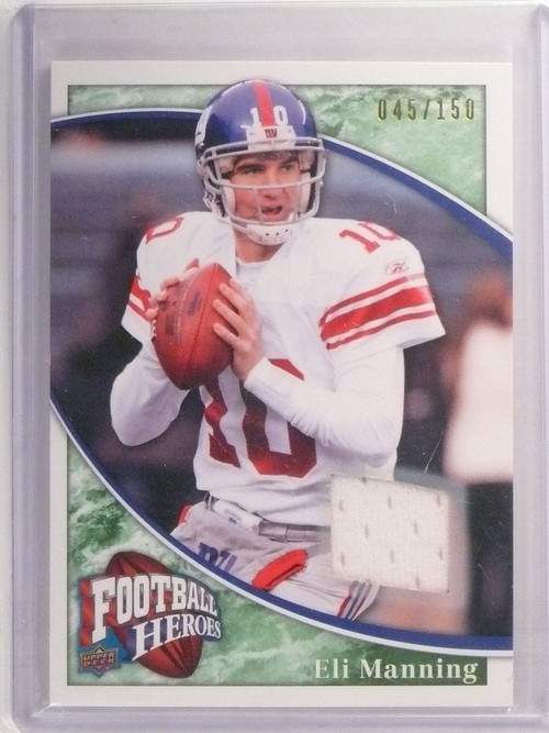 2008 UD Football Heroes Eli Manning Memorabilia Jersey #41 New York Giants  *74305 - Sportsnut Cards