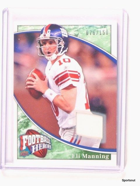 2008 UD Football Heroes Eli Manning Memorabilia Jersey #41 New