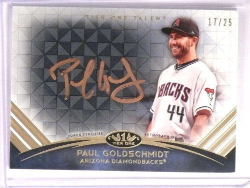 DELETE 19728 2018 Topps Tier One Talent Bronze Paul Goldschmidt