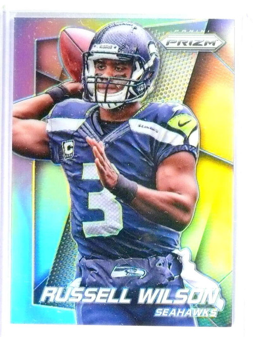 Lot of (3) Russell Wilson 2018 Panini Prizm Prizms #19 Football