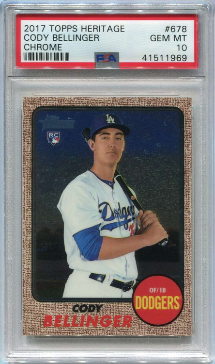 2017 Topps Chrome Update Refractor hmt10 Cody Bellinger Rookie 19