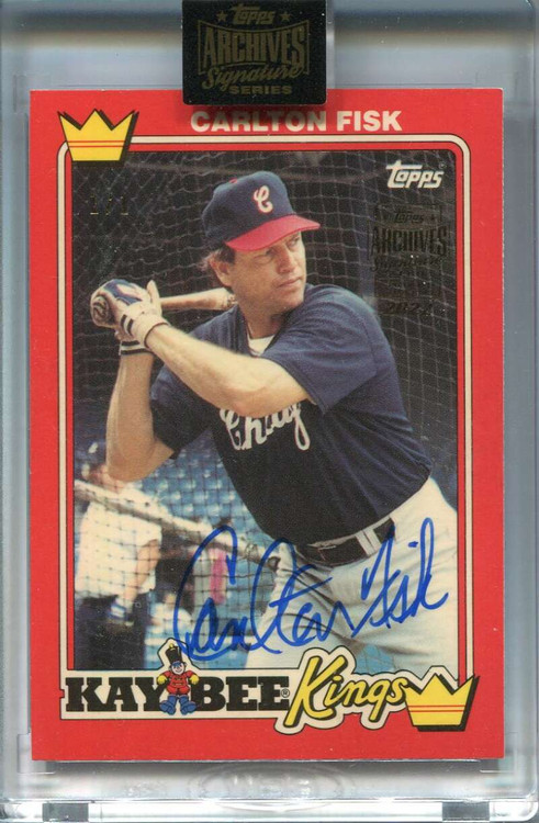 2022 Topps Archives Signature Series Retired Carlton Fisk Auto 1/1 2003  Tribute