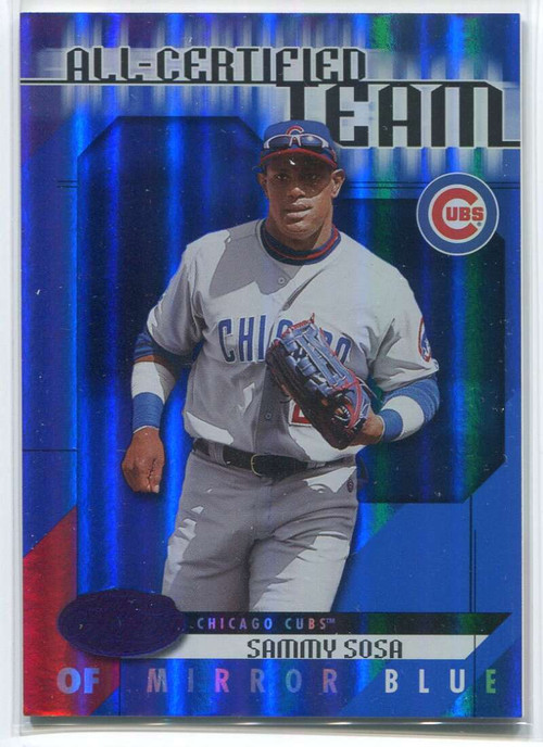 2002 Leaf Certified All-Certified Team Blue 3 Sammy Sosa 11/50 - Sportsnut  Cards