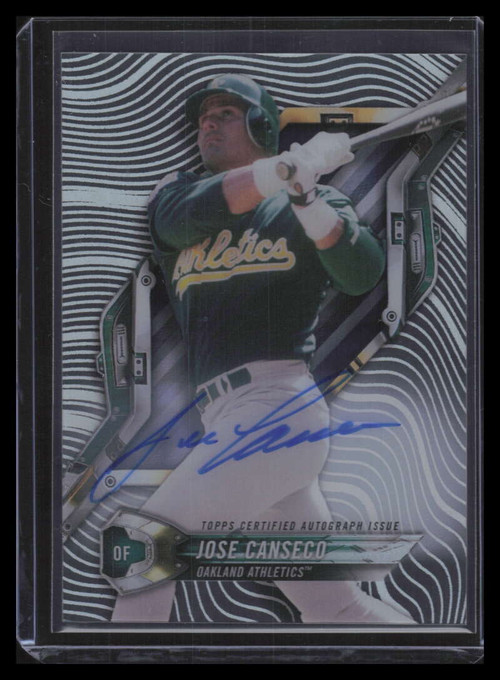 Jose Canseco signed Baseball Card (Oakland Athletics) 2018 Topps