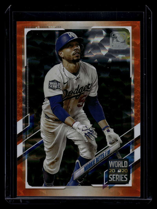 2021 Topps Orange Foil 15 Mookie Betts WSH 93/299 World Series