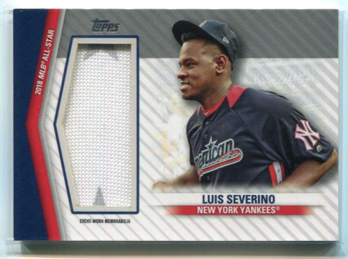 Luis Severino player worn jersey patch baseball card (New York