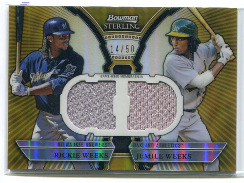 2011 Bowman Sterling Relics Refractor VH Halladay Verlander Dual Jersey  38/99 - Sportsnut Cards