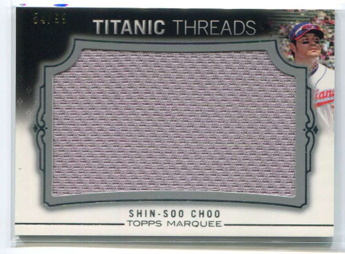 2011 Topps Marquee Titanic Threads ttjr65 Shin-Soo Choo Jumbo