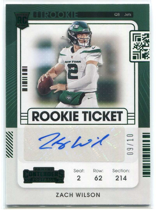 2021 Panini Contenders Trey Lance Rookie Ticket Green Jersey RSV-TLA  VARIATION