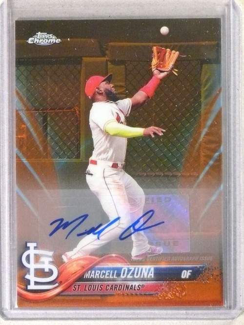 2013 Finest Orange Refractor 58 Marcell Ozuna Rookie 35/99 - Sportsnut Cards