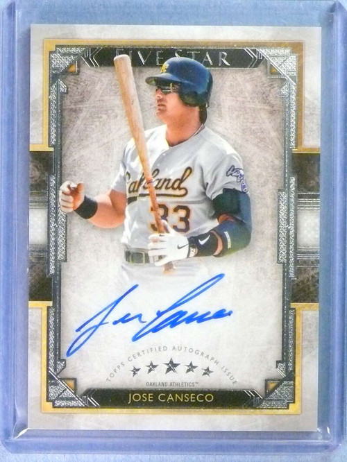 2018 Jose Canseco auto ホゼカンセコ 直筆サイン DELETE 112528 2018 Topps Five Star Jose Canseco Autograph Auto