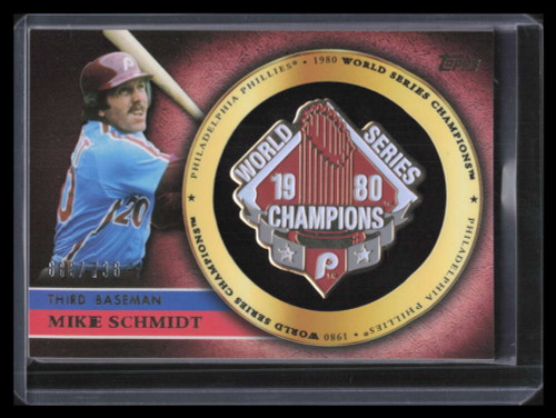 SOLD 132183 2012 Topps Gold World Series Champion Mike Schmidt 1980 World  Series Pin 685/736 - Sportsnut Cards