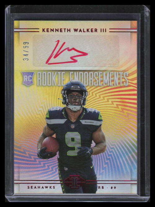 2022 Panini Contenders Optic Cracked Ice 126a Kenneth Walker Rookie Auto  20/22 - Sportsnut Cards