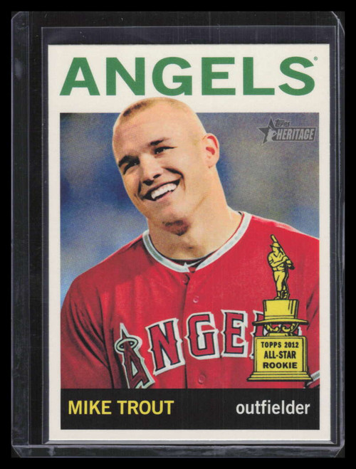 2017 Topps Heritage 450b Mike Trout Action Variation SP 125301 - Sportsnut  Cards