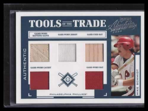 2004 Absolute Tools of Trade 103 Mike Schmidt Triple Bat Jersey Pants  19/100 - Sportsnut Cards