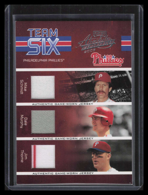 2004 Absolute Team Tandem Material Jim Thome Mike Schmidt Dual Jersey  200/250 - Sportsnut Cards