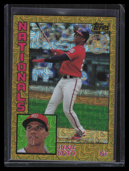 Juan Soto Autographed 2019 Topps Chrome Refractor 1984 Rookie Card