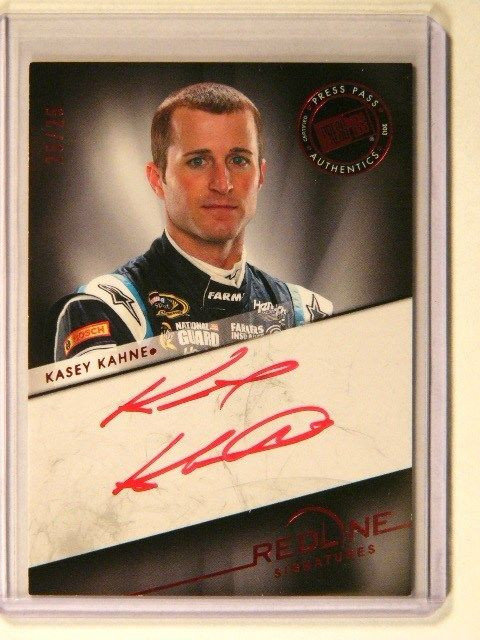 2013 Press Pass Redline Signatures Kasey Kahne auto autograph #D25