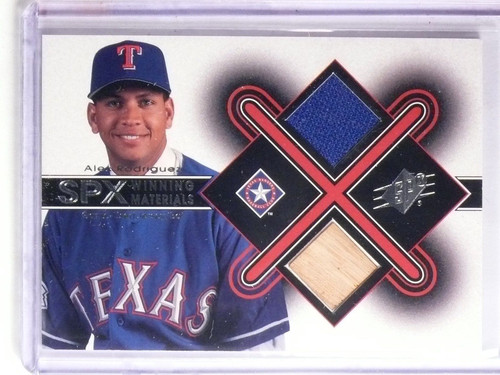 2000 SPX Winning Alex Rodriguez Game Used Jersey Bat Card Seattle