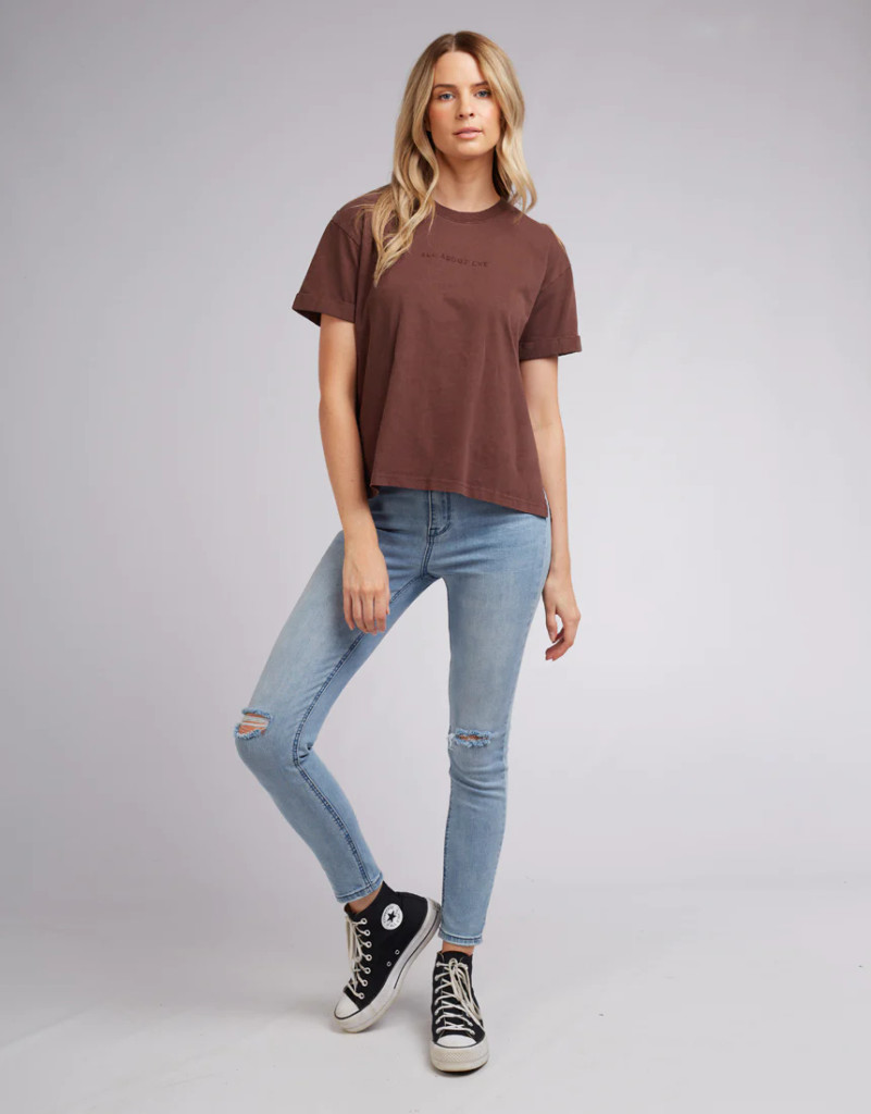 All About Eve Washed Tee Brown 