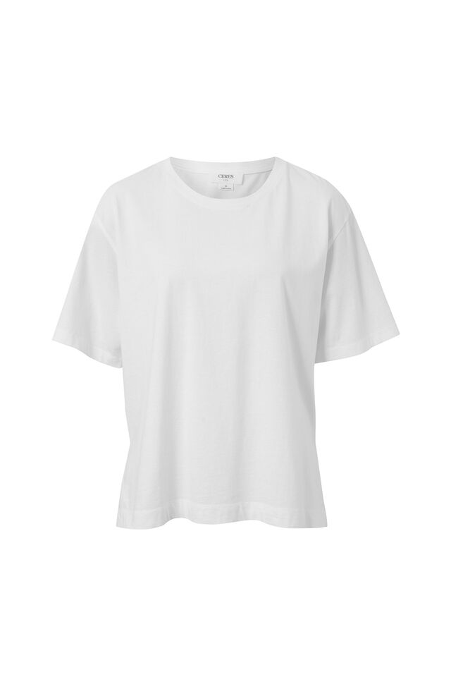 Ceres Life Slouchy Split Hem Tee Vanilla 