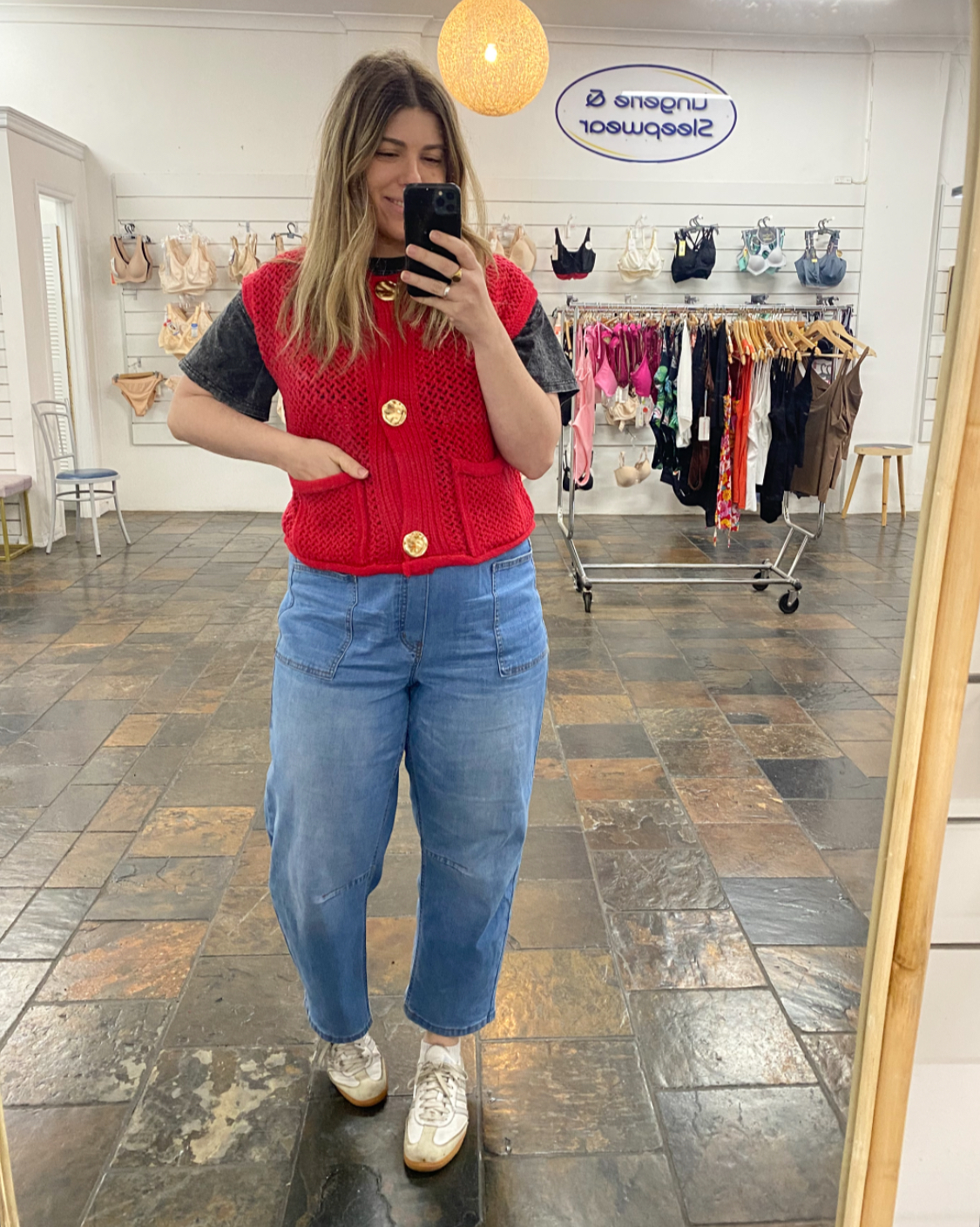 Mihmih Knit Vest Red