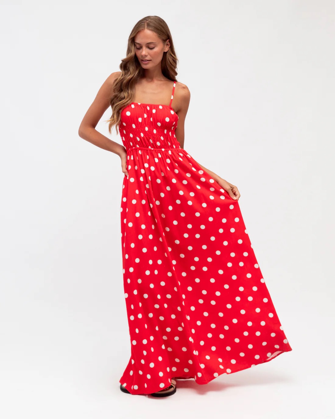 Ebby & I Polka Dot Maxi Dress 