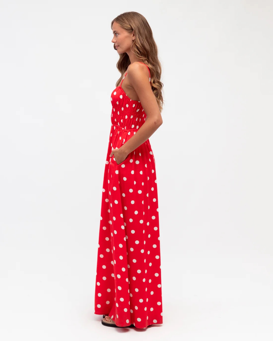 Ebby & I Polka Dot Maxi Dress 