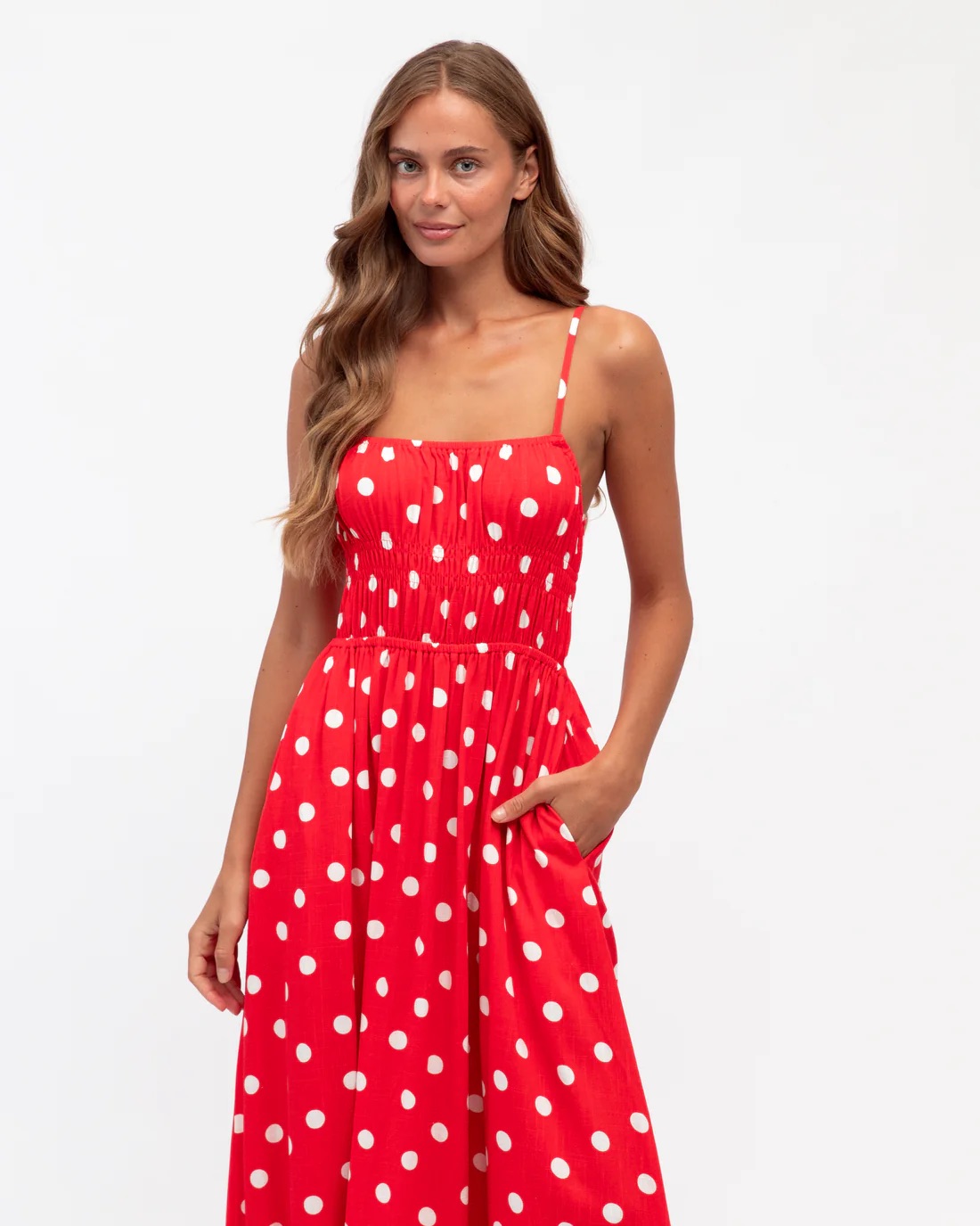 Ebby & I Polka Dot Maxi Dress 