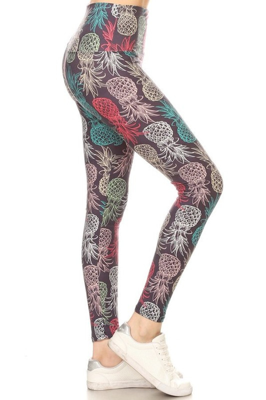 Pineapple print leggings Clearance