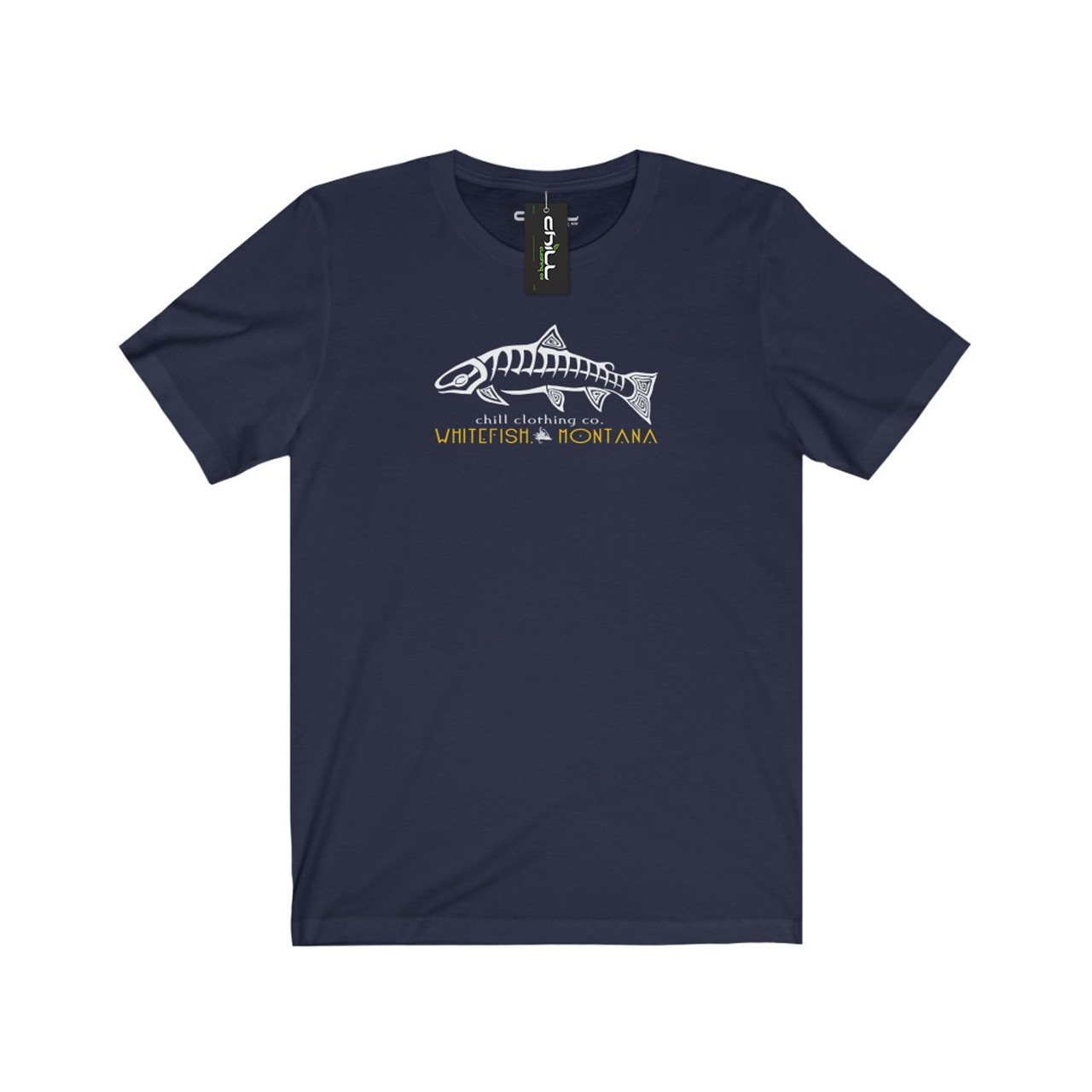 Fish Skeleton Logo men's T shirt - Chill Clothing Co