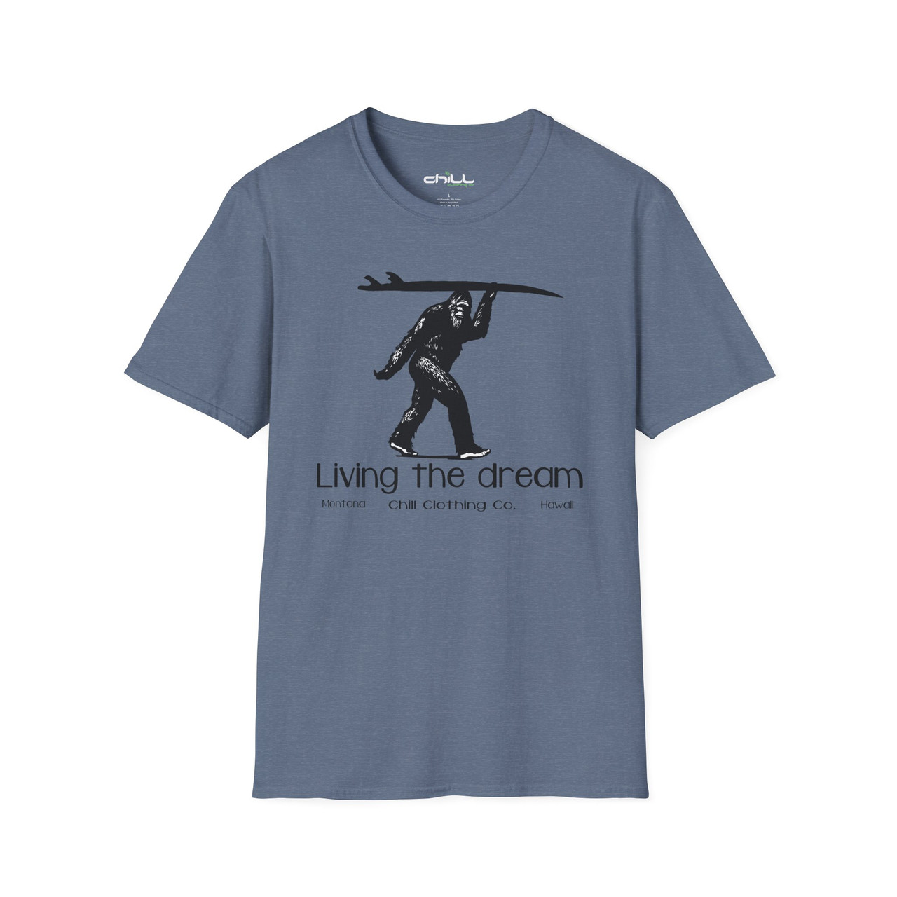 Living the Dream Bigfoot Surf T-Shirt - Chill Clothing Company