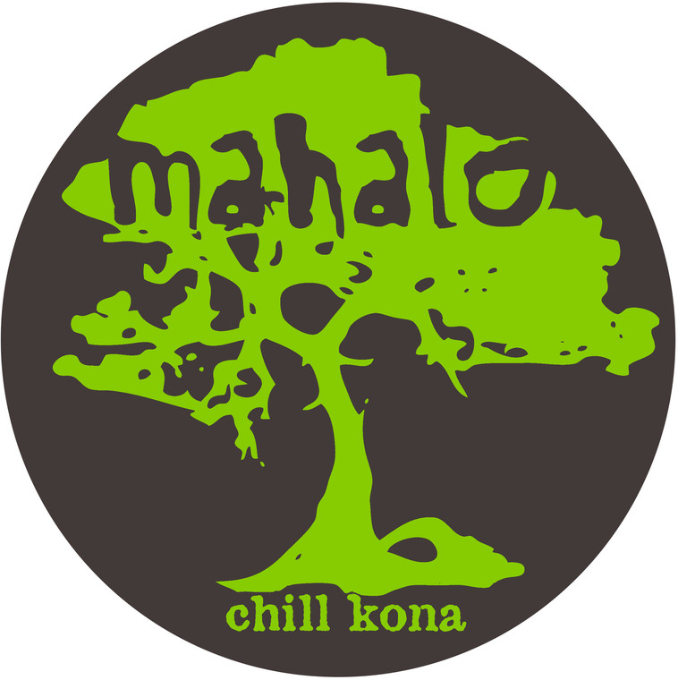 Mahalo Koa Tree Sticker Green