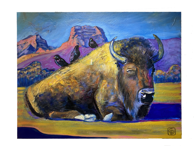 Bison original painting