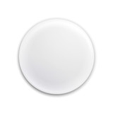 A drink bottle opener with a circular design in white, featuring a logo on its surface.