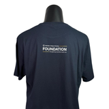 Image of a navy tee with the Australian College of Nursing Foundation logo printed on the back.